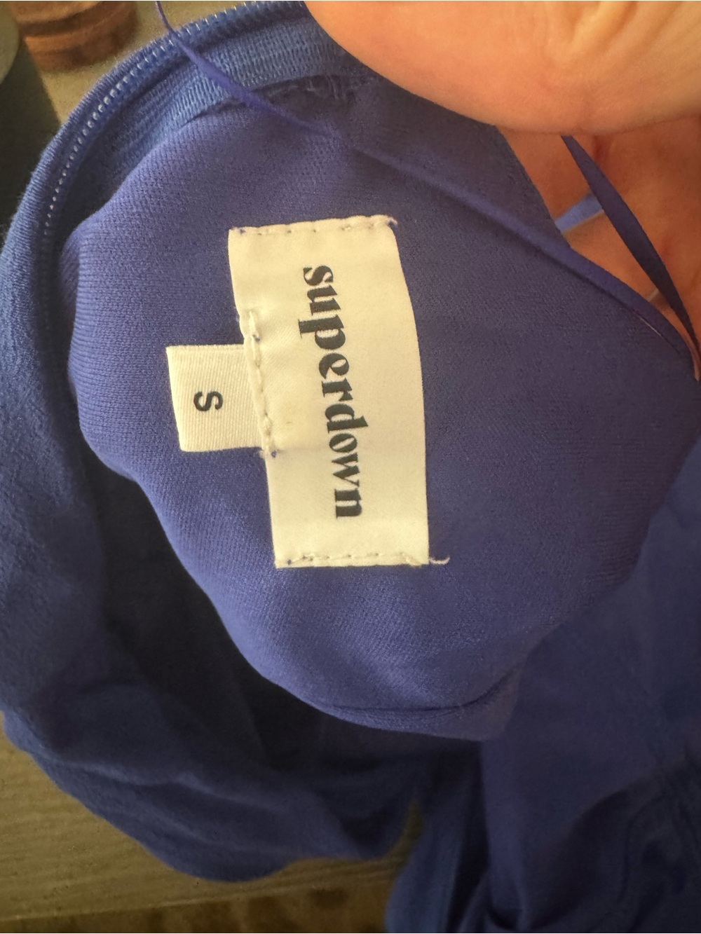 Superdown Royal Blue Spaghetti-Strap Wrap Romper - like new. - Picture 2 of 2